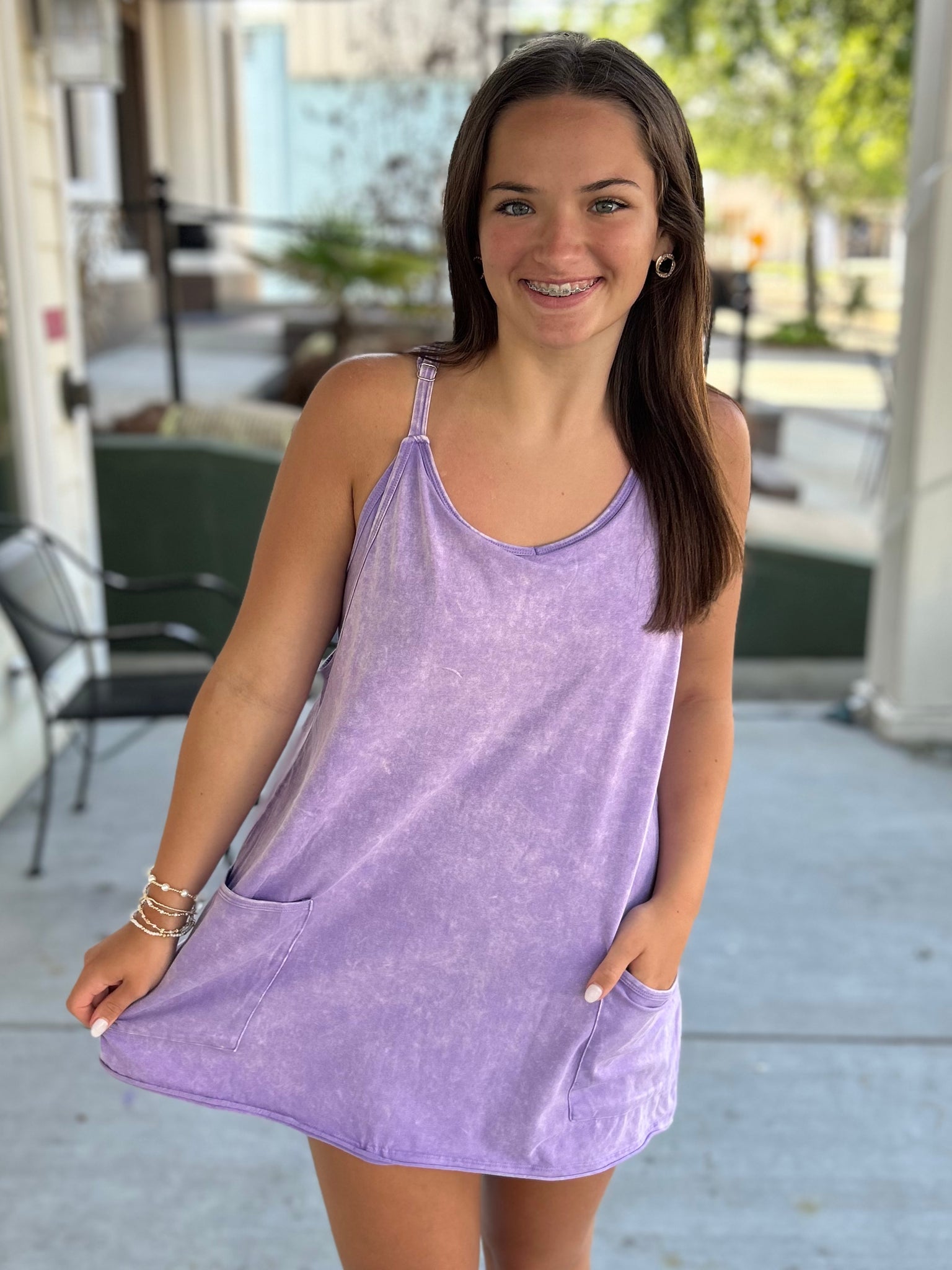Ready To Play Romper Dress - Lavender
