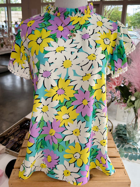 Blooming Beauty Top - Teal