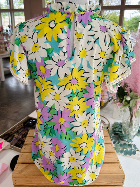 Blooming Beauty Top - Teal