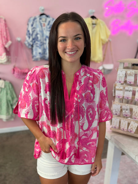 Sweet Escape Blouse - Pink
