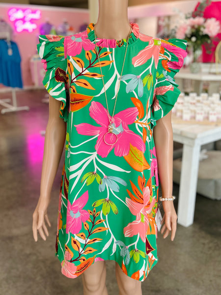 In The Meadows Dress - Green
