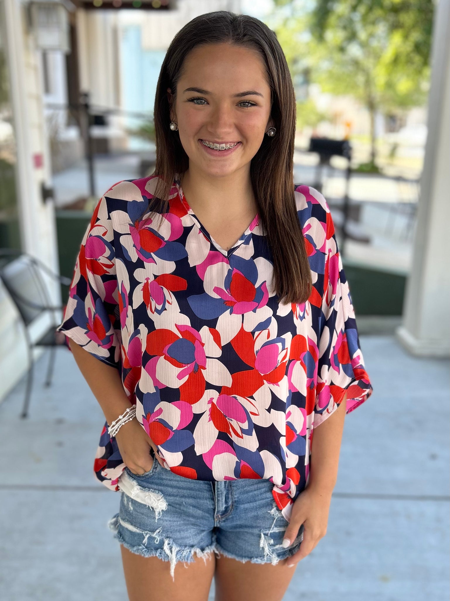 Floral Symphony Blouse - Multi