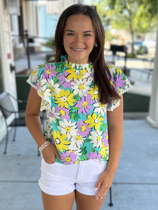 Blooming Beauty Top - Teal
