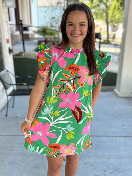 In The Meadows Dress - Green