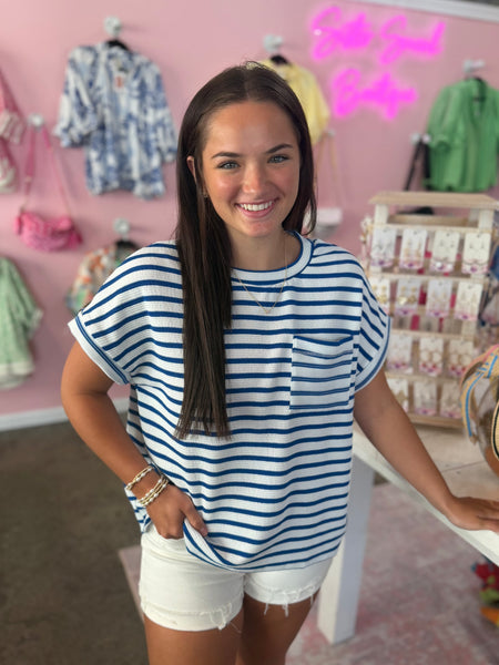 Carefree Coastal Top - Blue
