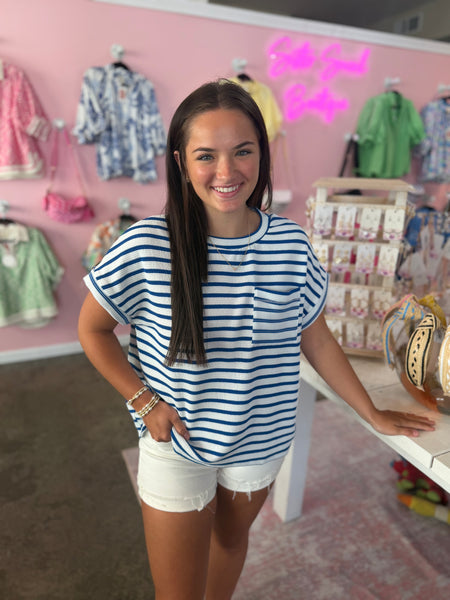 Carefree Coastal Top - Blue