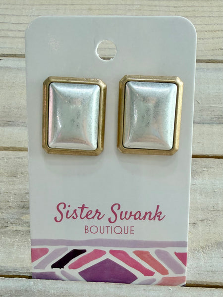 Framed in Gold Earrings