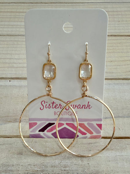 Twinkle Hoop Drop Earrings