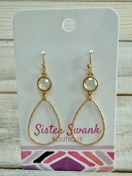 Golden Spark Teardrop Earrings