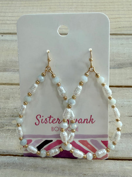 Pearl Perfection Drop Earrings - White