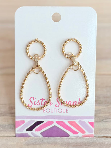 Endless Loop Earrings - Gold