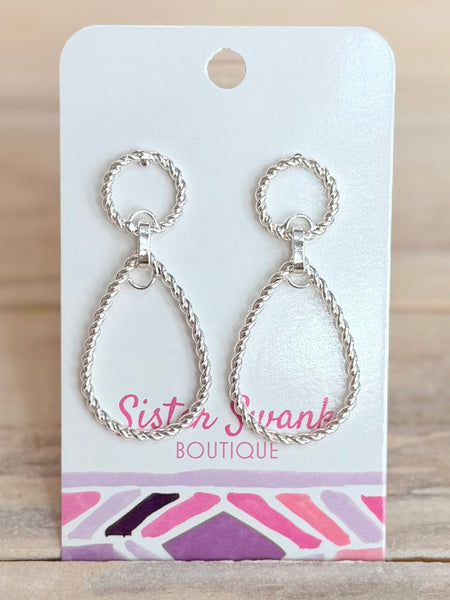 Endless Loop Earrings - Silver