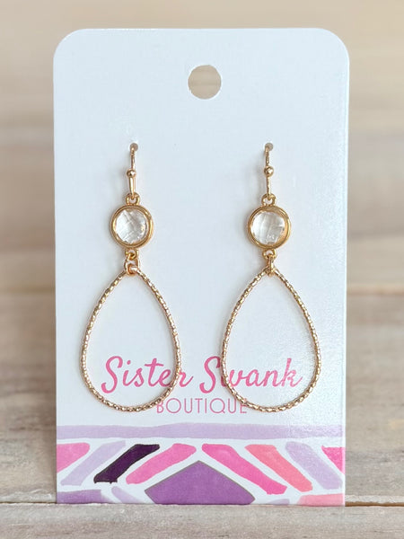 Golden Spark Teardrop Earrings