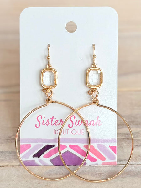 Twinkle Hoop Drop Earrings