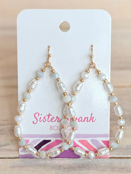 Pearl Perfection Drop Earrings - White
