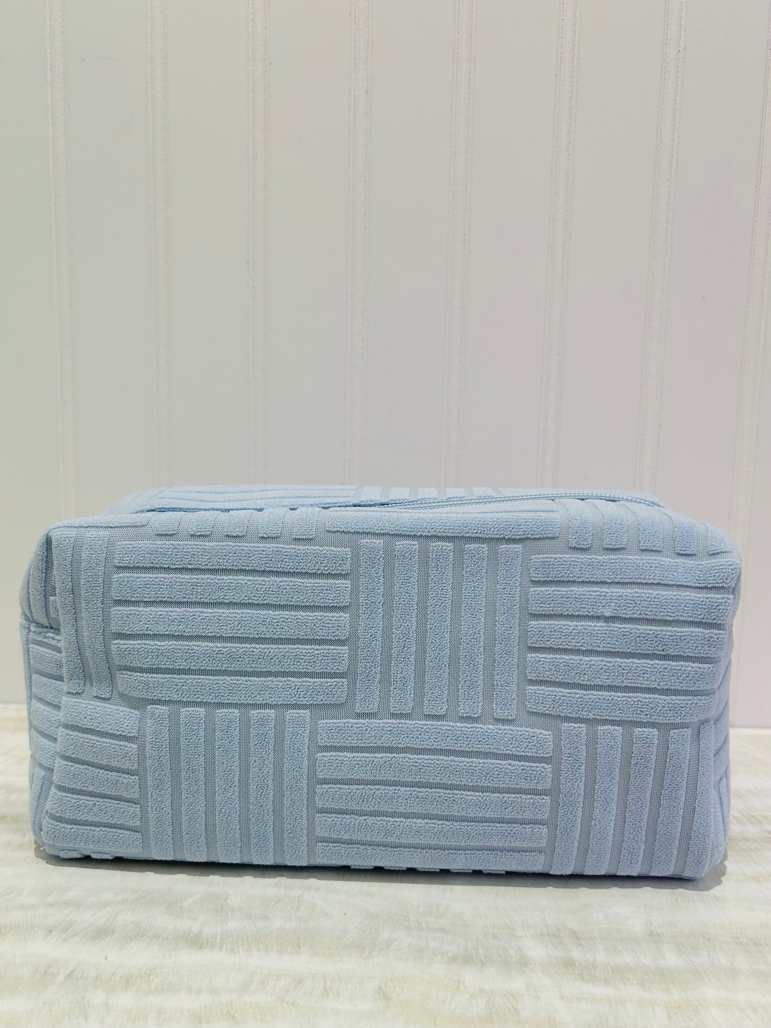 XL Quilted Terry Cloth Travel Pouch - Blue