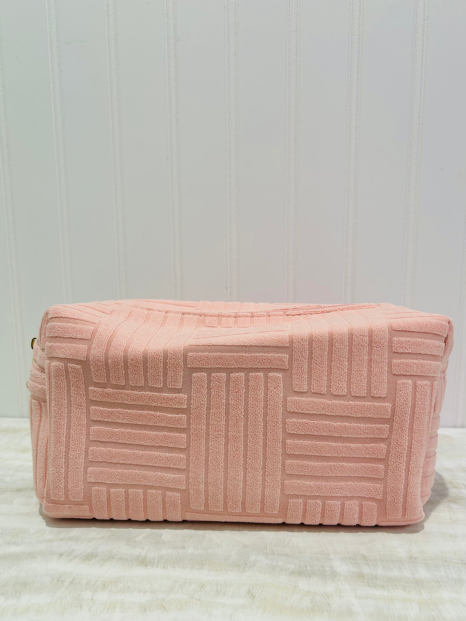 XL Quilted Terry Cloth Travel Pouch - Pink