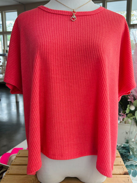 Just Focus Top - Coral