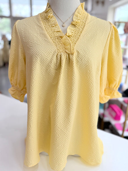 The Willow Top - Yellow