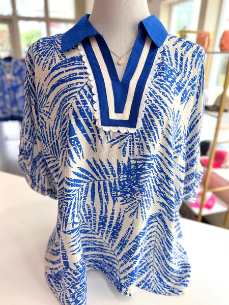 Tropical Escape Top - Blue