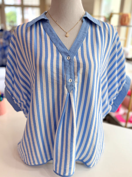 Harbor Walk Top - Blue