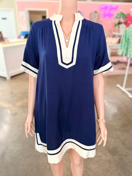 Sail Away Dress - Navy