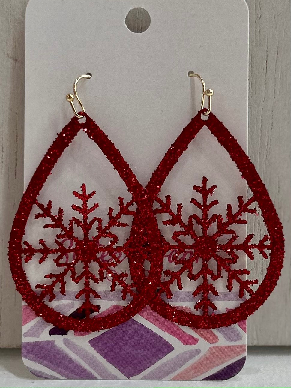 Ruby Snowfall Earrings