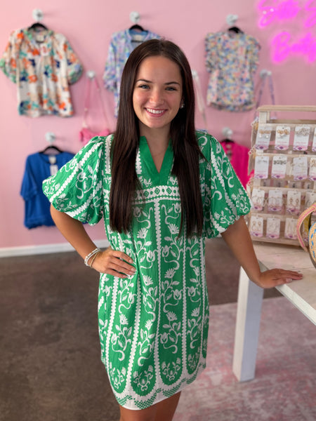 Blushing Belle Dress - Green