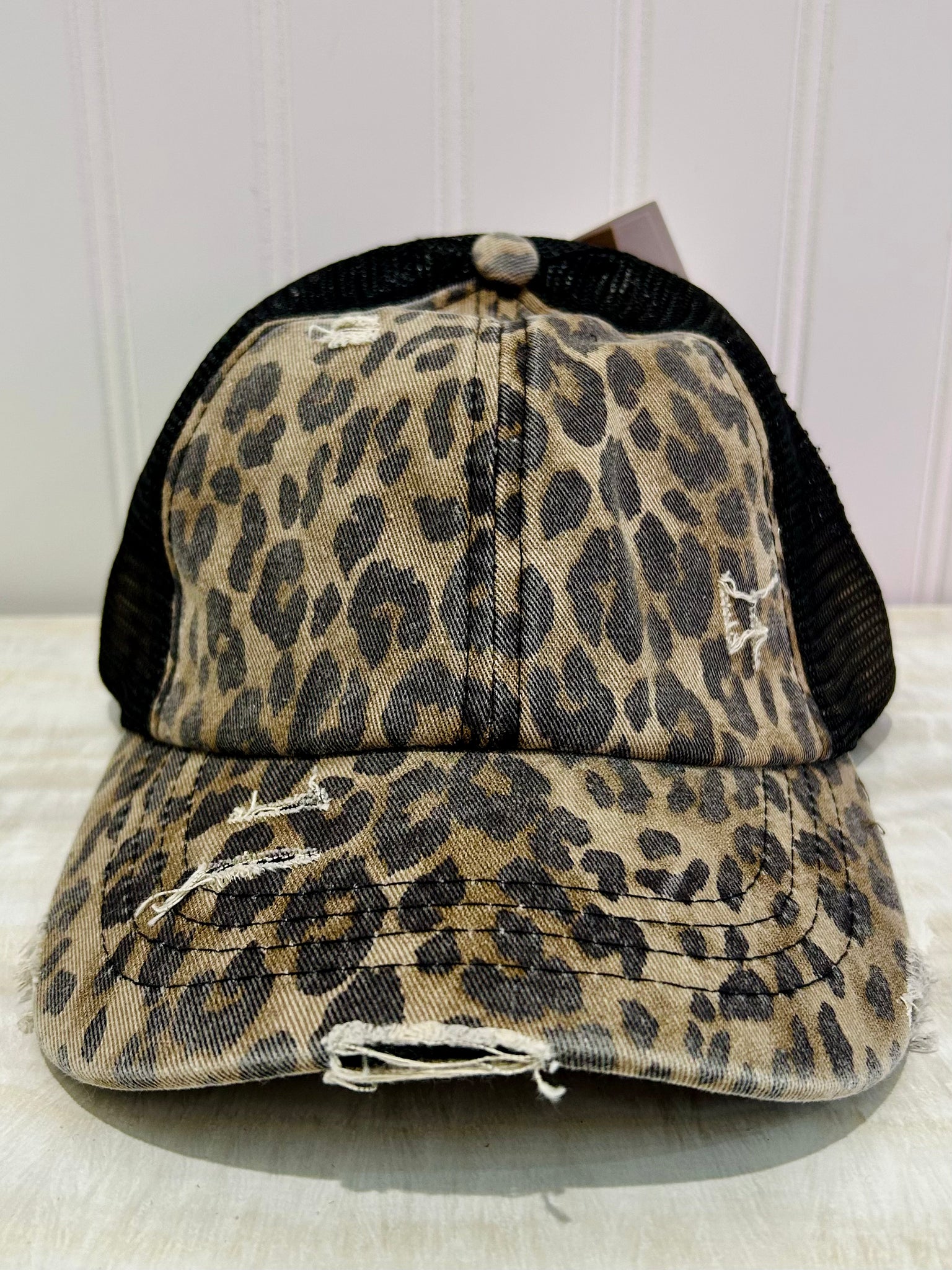 Distressed CC Baseball Cap Collection -  Leopard