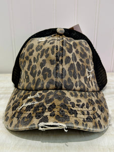 Distressed CC Baseball Cap Collection -  Leopard