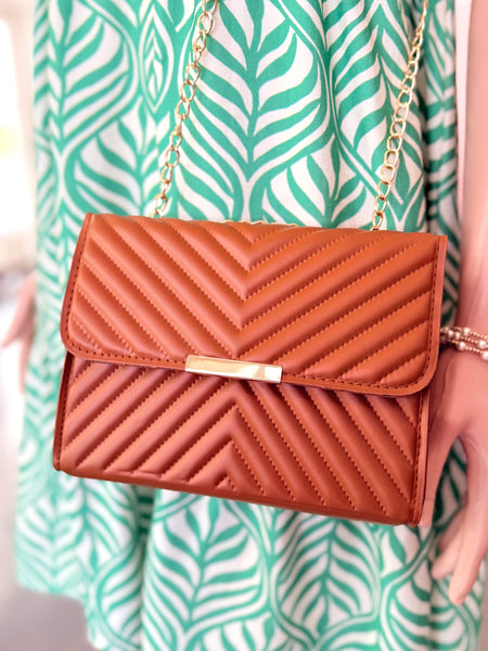 Uptown Charm Shoulder Bag - Camel