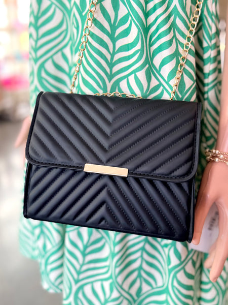 Uptown Charm Shoulder Bag - Black