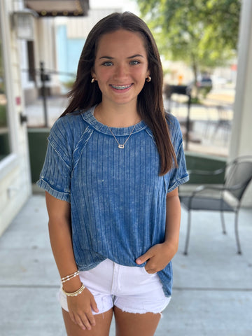 Weekend On The Coast Top - Dark Blue