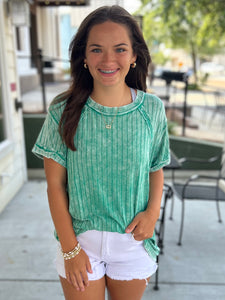 Weekend On The Coast Top - Kelly Green