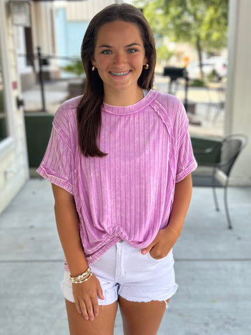Weekend On The Coast Top - Mauve