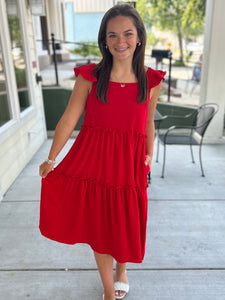 Ruffle and Ready Dress - Red