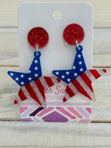 Stars & Stripes Post Earrings