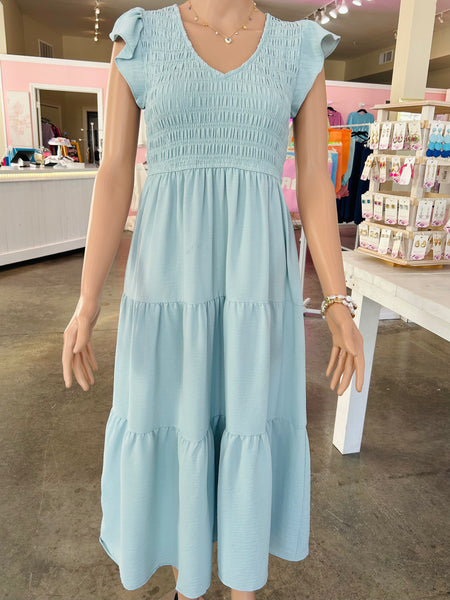 Know Me So Well Midi Dress - Blue