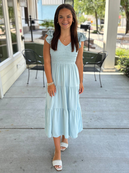 Know Me So Well Midi Dress - Blue