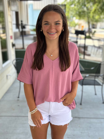 Ray of Sunshine Top - Rose