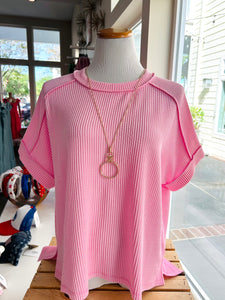 Fade Into You Top - Pink