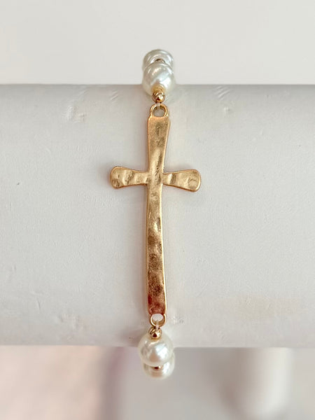 Pearls & Prayers Bracelet - Gold