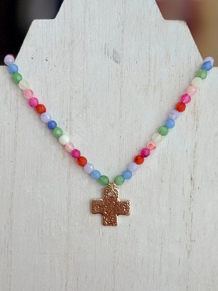 Faith & Shine Beaded Necklace - Multi