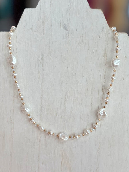 Golden Coast Pearl Necklace - Gold