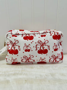 Cherries & Bows Makeup Pouch