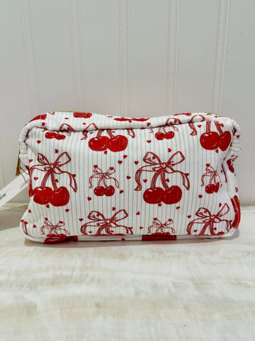 Cherries & Bows Makeup Pouch