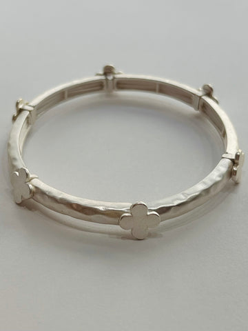 Bangle Bracelet with Clovers