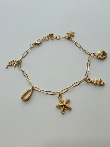 Shoreline Sparkle Charm Bracelet - Gold