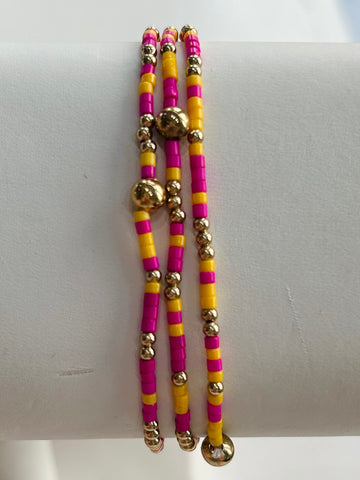 Sunset Strands Beaded Bracelet Set