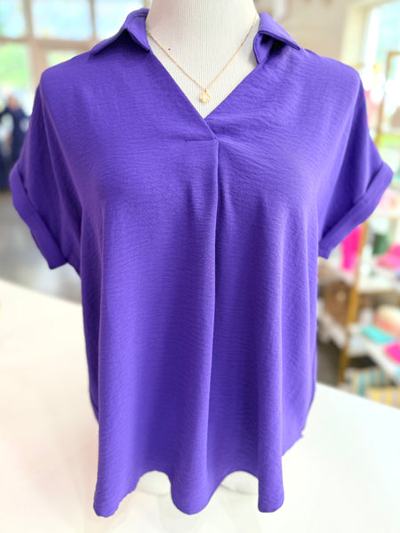 Minimal Mood Blouse - Purple